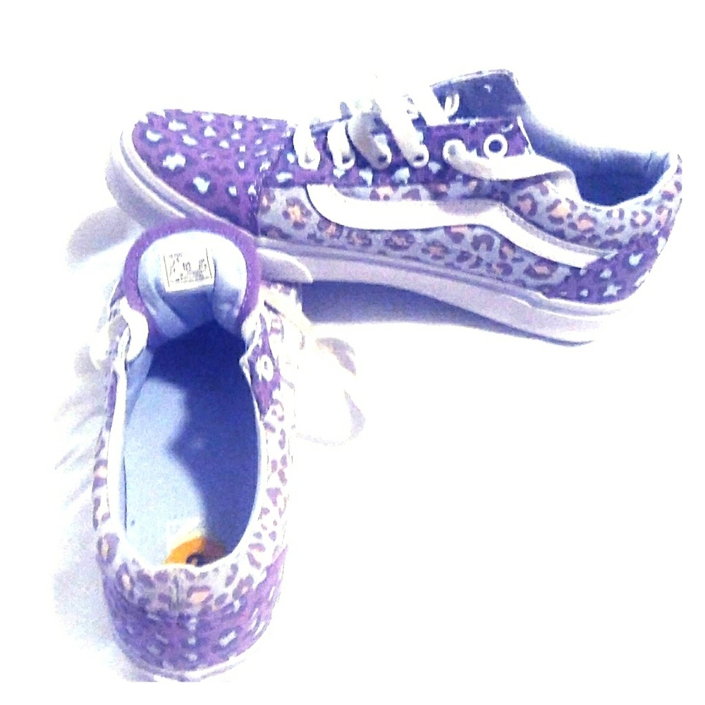 Pulple leopard print vans